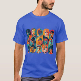 Fet, färglöst ansikte som firar individualitet t shirt