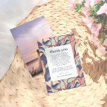 Fet färgstark Abstrakt Maximalist Photo Bröllop Tack Kort<br><div class="desc">Ett unikt tackkort för foton som du kan använda för att matcha vår Blommigt för fetfärgad Abstrakt Unik Bröllop-samling. Den här designen har en abstrakt botaniskt mönster i jordnära toner av rosa, lila, grönt och blått. Det finns ett hjärtligt tack från anpassningsbarna till er för att uttrycka er tacksamhet till...</div>