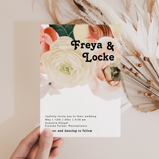 Fet färgstark Blommigt | Inbjudan till Avslappnad  (Skapare uppladdad)