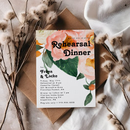 Fet färgstark Blommigt | Upprepningsmiddag Inbjudningar