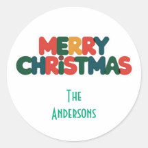 Fet färgstark modern typografi - jul