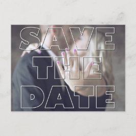 Fet fet teckensnitt Spara datum! Meddelande Vykort