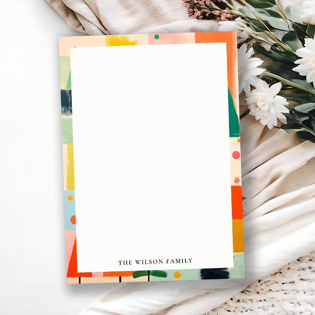 Fet, fetstil Retro Abstrakt - jullandskap Anteckningskort (Skapare uppladdad)