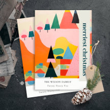 Fet, fetstil Retro Abstrakt - jullandskap