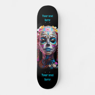 Fet flerfärgat socker med skal mini skateboard bräda 18,5 cm
