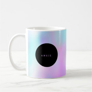 Fet flytande bläck marmor rosa färgrik godis kaffemugg