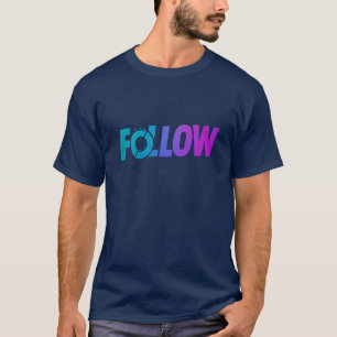 Fet "FÖLJ"-typografi T-shirt – Livlig T-shirt