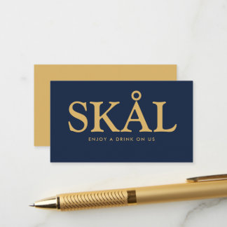 Fet font "Skål" Nordisk Gratis Dryck Biljett Tilläggskort