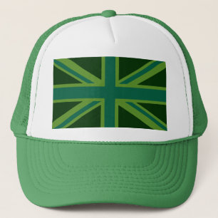 Fet Forest Grönt Union Jack Truckerkeps