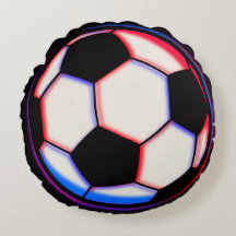 Fet fotboll - Rund kastkudde