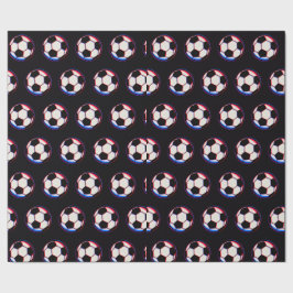 Fet fotbollsinpackningspapper presentpapper