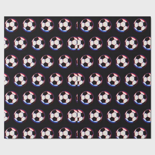 Fet fotbollsinpackningspapper presentpapper (Seam)