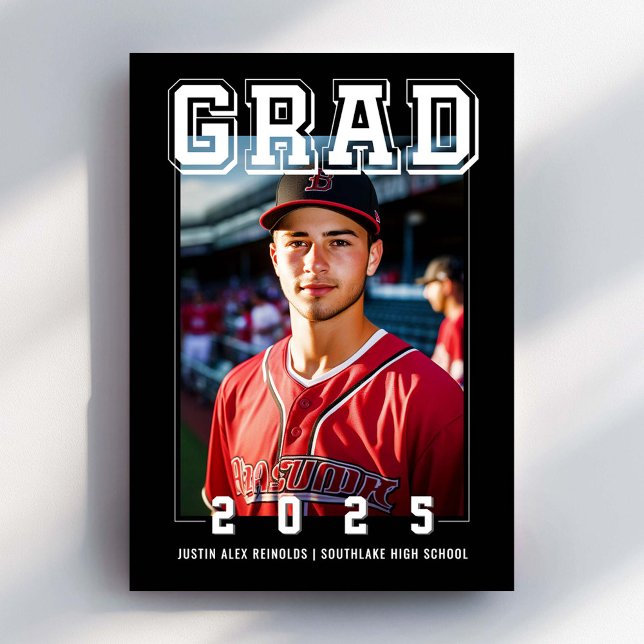 Fet foto Modern Studenten Inbjudningar (Skapare uppladdad)