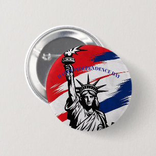 Fet Frihetsgudinnan Rand Patriotic Anpassningsbar Knapp