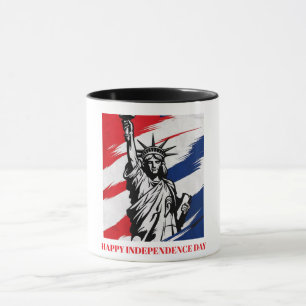 Fet Frihetsgudinnan Rand Patriotic Anpassningsbar Mugg