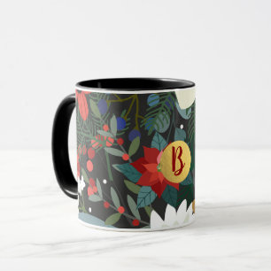 Fet Funky Mörk med färgad Blommigt Modern Chic Mugg