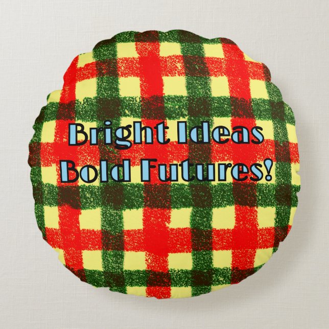 Fet futures! rund kudde (Framsidan)