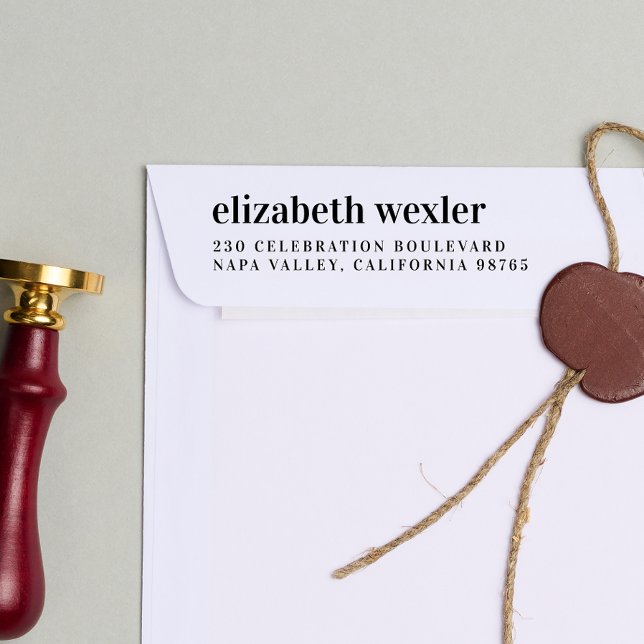 Fet gemener - typografi & Returadress Stämpel (Rubber Stamp Mock-up)