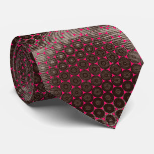 Fet geometri: Fuchsia Eclipse Silke Tie Slips