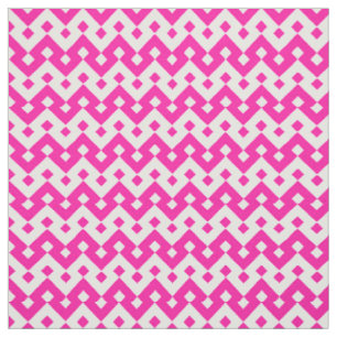 Fet Geometric Rosa och White Chevrons Fabric Tyg