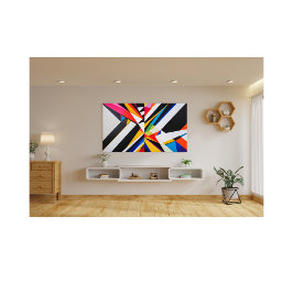 Fet geometrisk Abstrakt - färgfull modern konst Fototryck