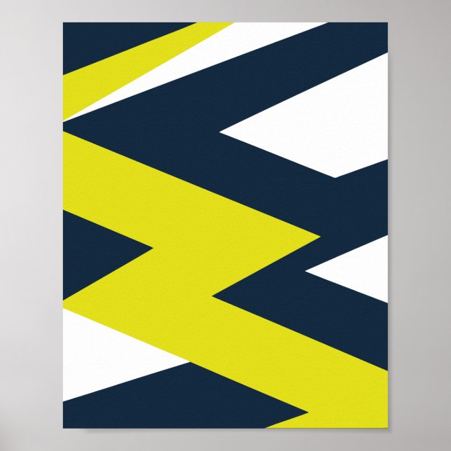 Fet geometrisk Abstrakt Mönster Poster (Framsidan)
