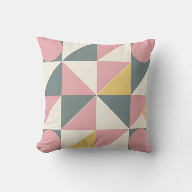 Fet geometrisk form i Pastel Tones Dekorativ kudde (Framsida)