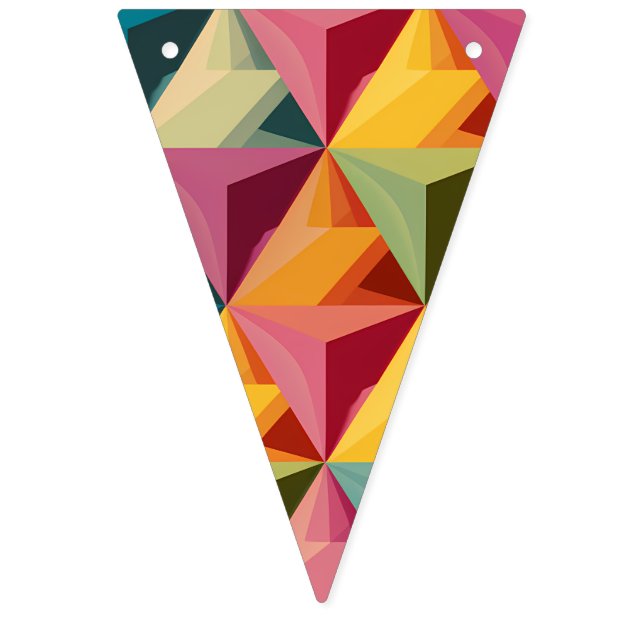 Fet geometrisk triangelmönster  vimplar (Första flaggan)