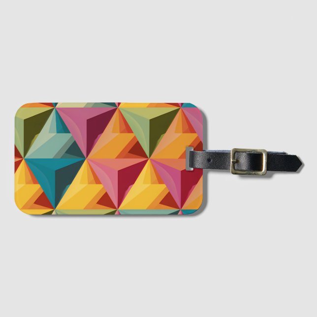 Fet geometriskt triangelmönster  bagagebricka (Framsida horisontal)