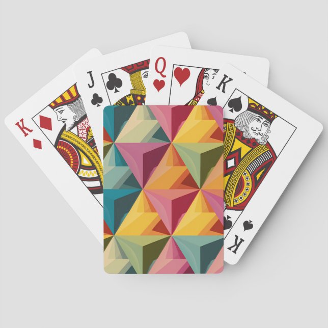 Fet geometriskt triangelmönster  casinokort (Baksidan)
