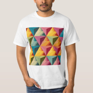 Fet geometriskt triangelmönster t shirt