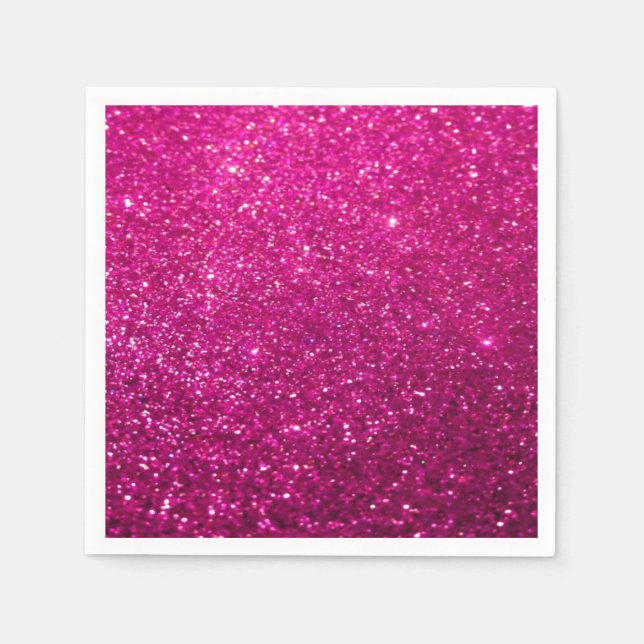Fet Glitter-bakgrund - Rosa Pappersservett (Framsidan)