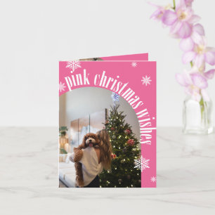 Fet Glitter Rosa jul - Önskemål Foto - vikt Kort