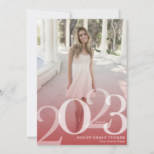 Fet GRAD 2023 Overlay Red Studenten Meddelande