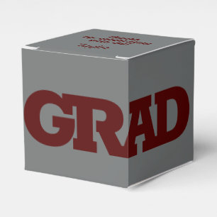 Fet GRAD-Mörk Maron på Grått-Studentfest Presentaskar
