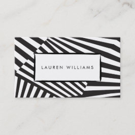 Fet grafik, Abstrakt, svart och vit, randig grafik Visitkort