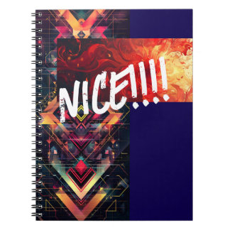 Fet grafik: "NICE!!!!" Anteckningsbok