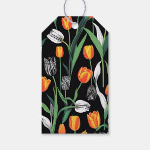Fet grafisk konstnärlig tulipp presentetikett