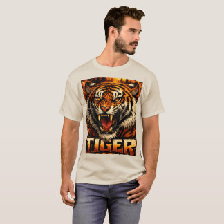 Fet grafisk streetwears-Shirt med Tiger T Shirt