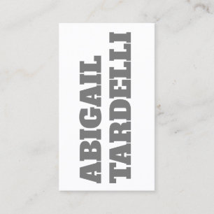 Fet Grått White Minimalist Modern Elegant Visitkort
