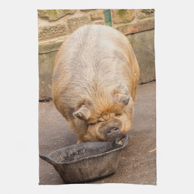 Fet gris kökshandduk (Vertikal)