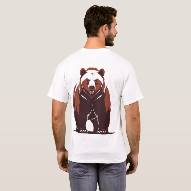 Fet Grizzlybjörn T-Shirt (Hel baksida)