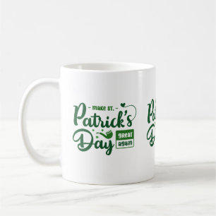 Fet grön irländsk citat St Patricks-mugg Kaffemugg