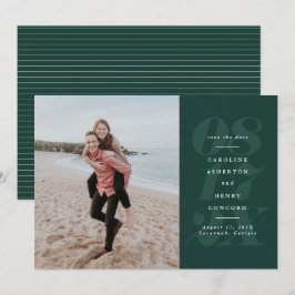 Fet grön typografi elegant foto spara datumet