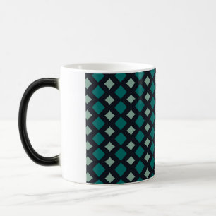 Fet grönblå och onyx geometrisk kaffekopp 