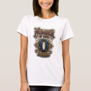 Fet gul Antal dagar nykter Konstnärligt motiv T Shirt