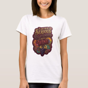 Fet guldfärgad JAG ÄR I ETT ALVARLIGT FÖRHÅLLANDE T Shirt