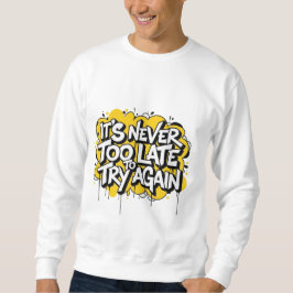 Fet Gult och svart typografi Lång Ärmad Tröja