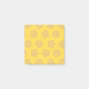 Fet Gult Vitaktig formgivning för Vår Post-it Block