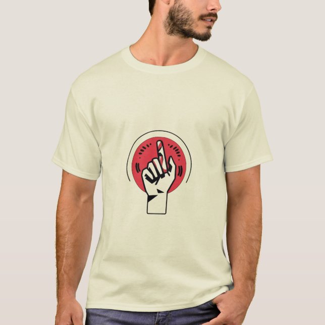 Fet hand Gesture Graphic T-Shirt (Framsida)